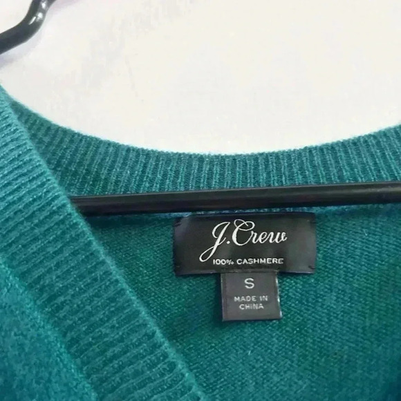 J.Crew Cashmere blue v-neck sweater - Picture 3 of 4
